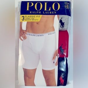 Polo 3-pack boxer briefs size medium